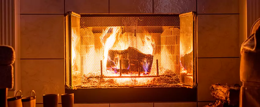 Mendota Hearth Landscape Fireplace Installation in Southgate, Michigan