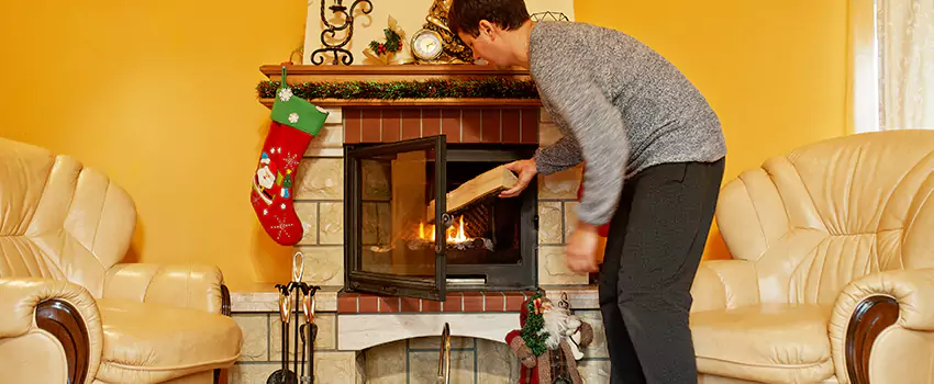 Rusted Metal Fireplace Restoration in Southgate, Michigan